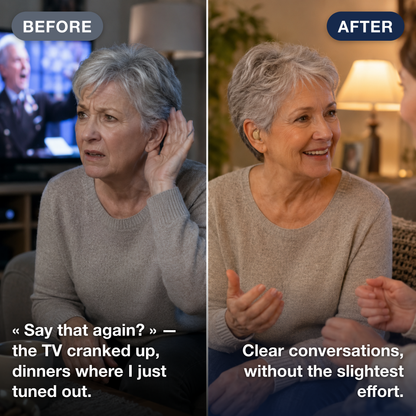 Before and after — from a blasting TV to clear conversations