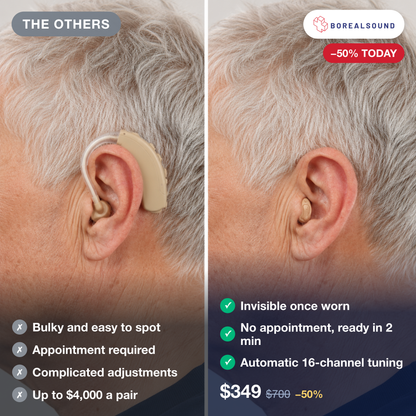 The others vs Boreal Comfort — invisible once worn, $349 instead of clinic prices