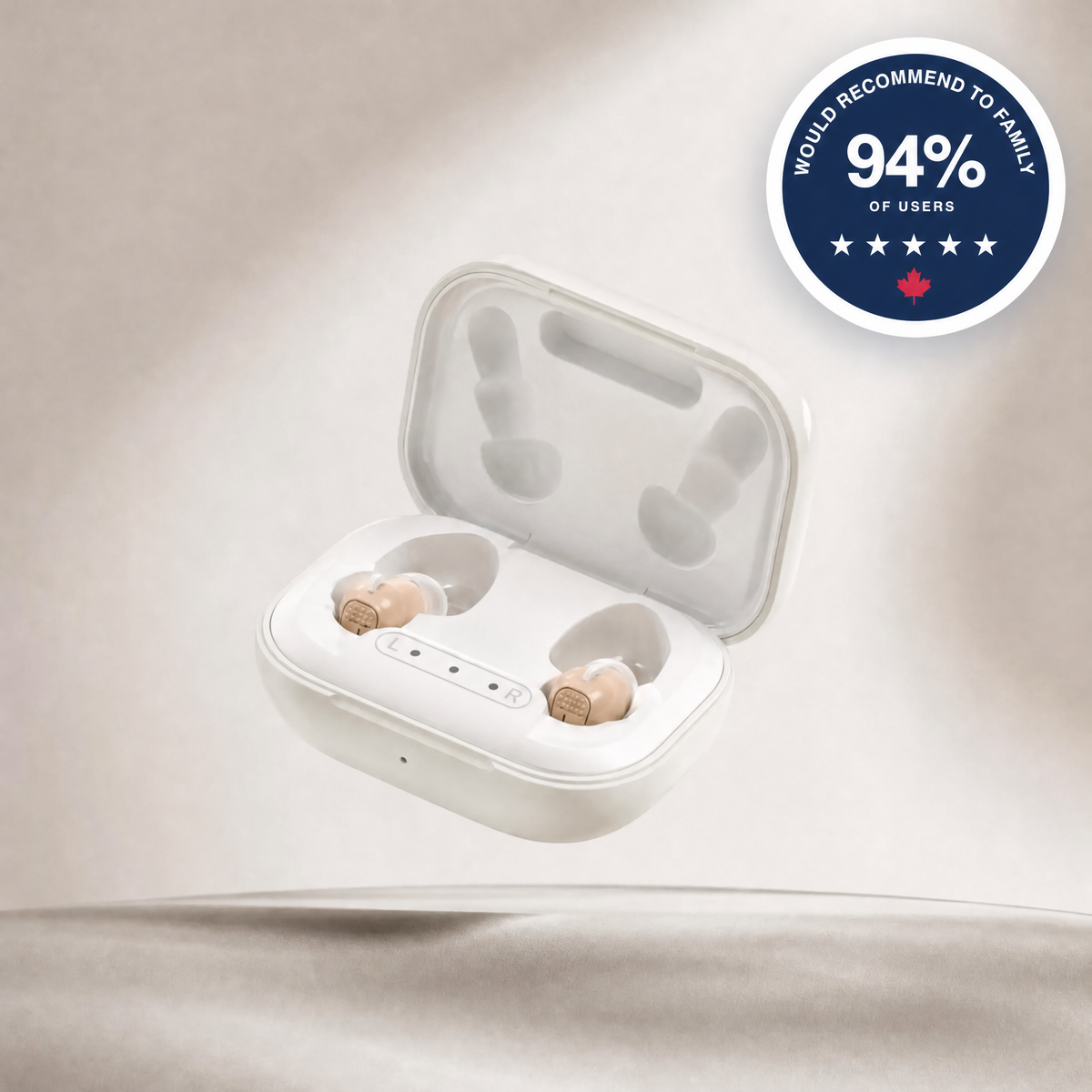 Borealsound hearing aids — 94% of users would recommend to family